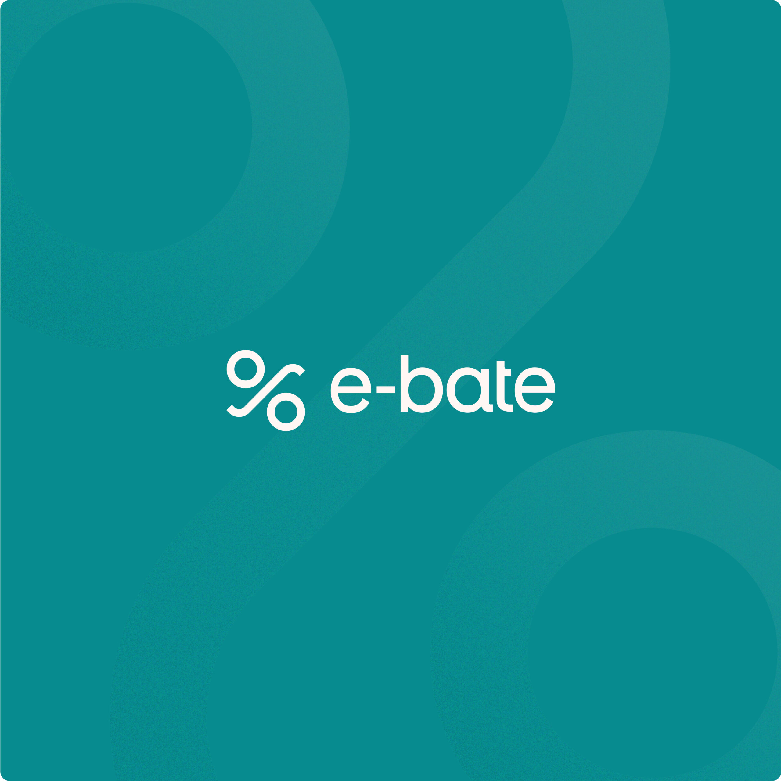 Ebate logo on a blue background
