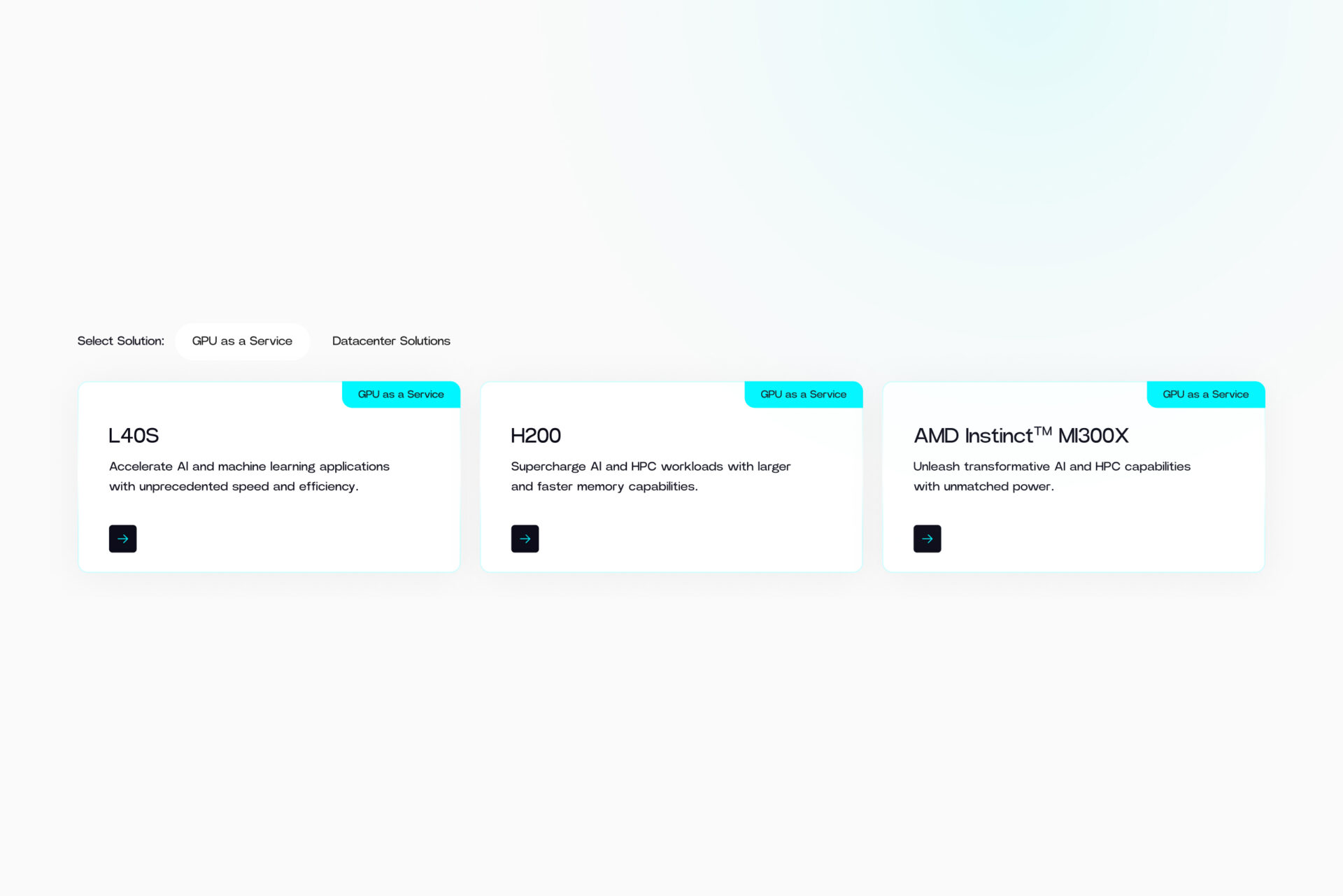 ionstream website menu navigation