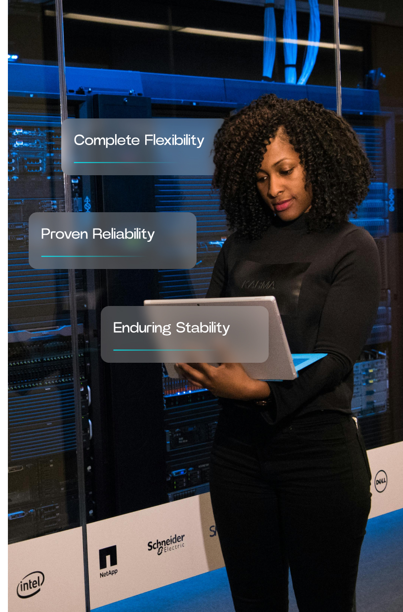 woman on laptop showing key ionstream features