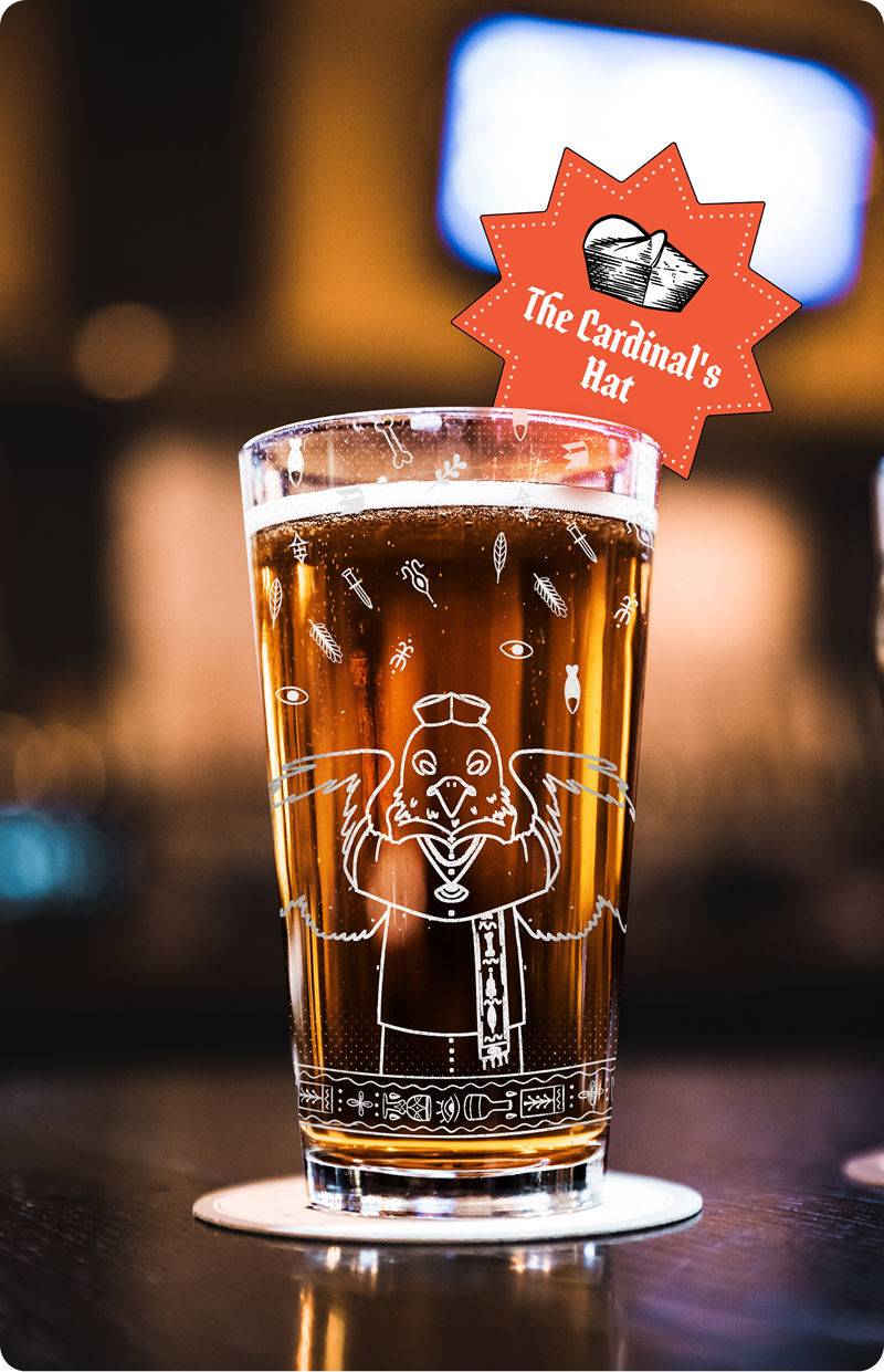 Cardinals Hat - Glass Design