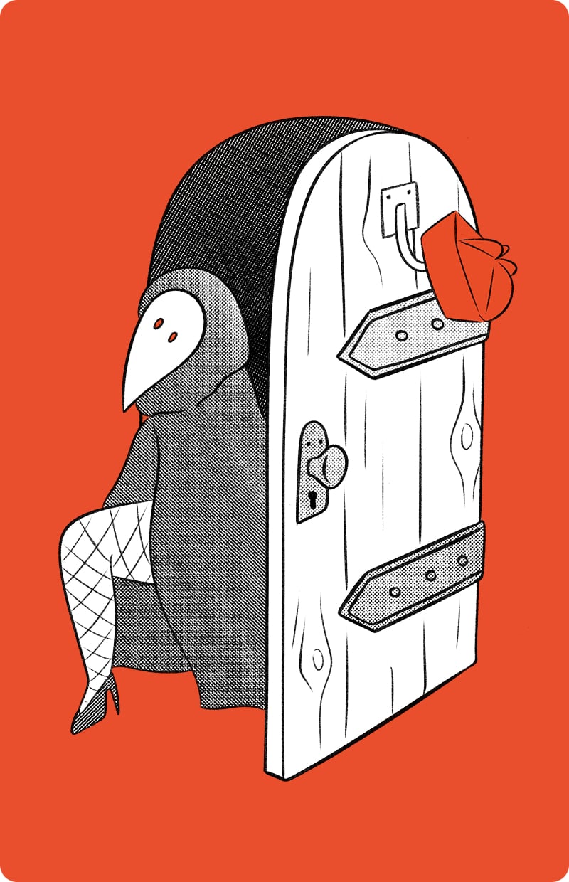 Cardinals Hat - Illustrator Door