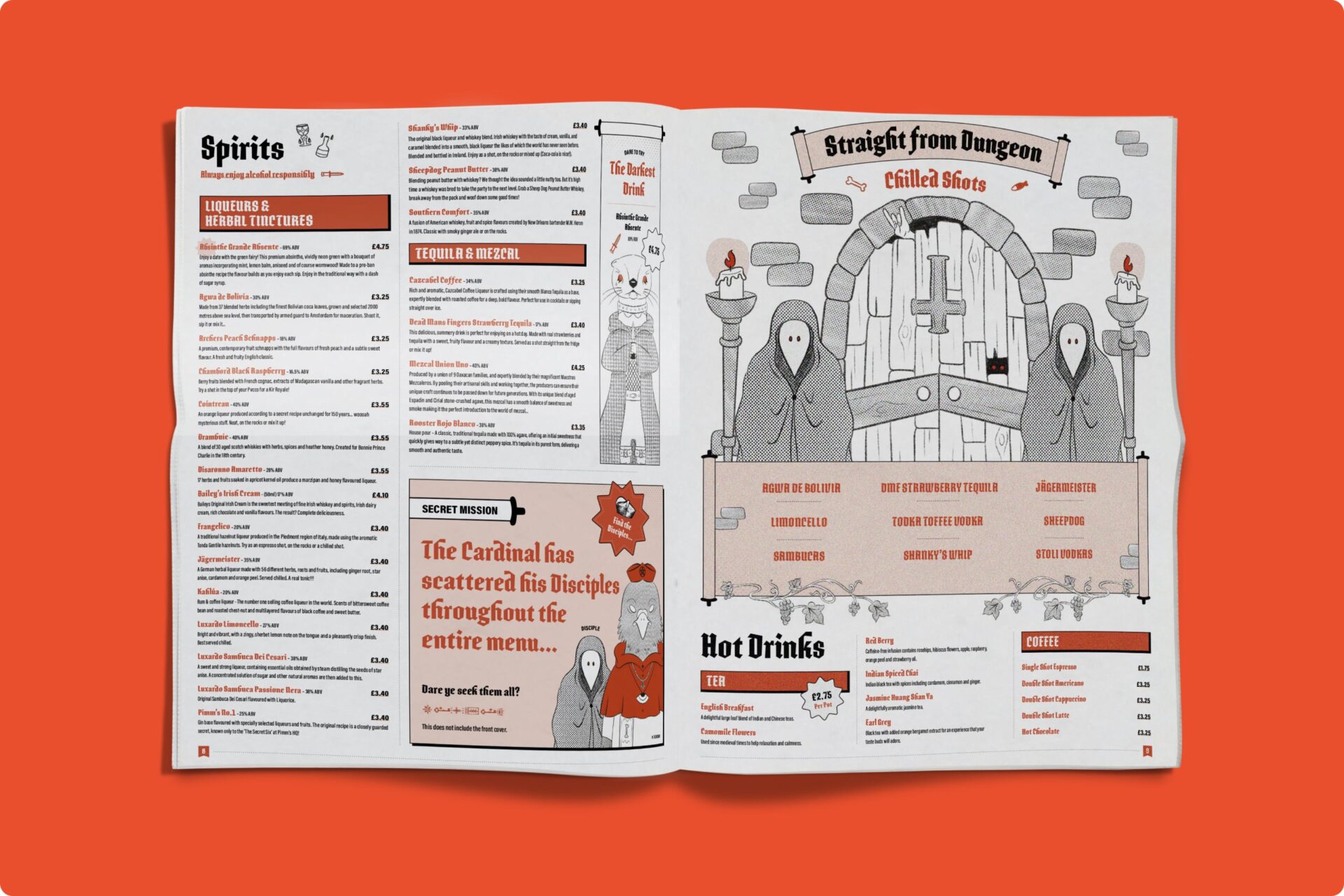 Cardinals Hat Menu Spread